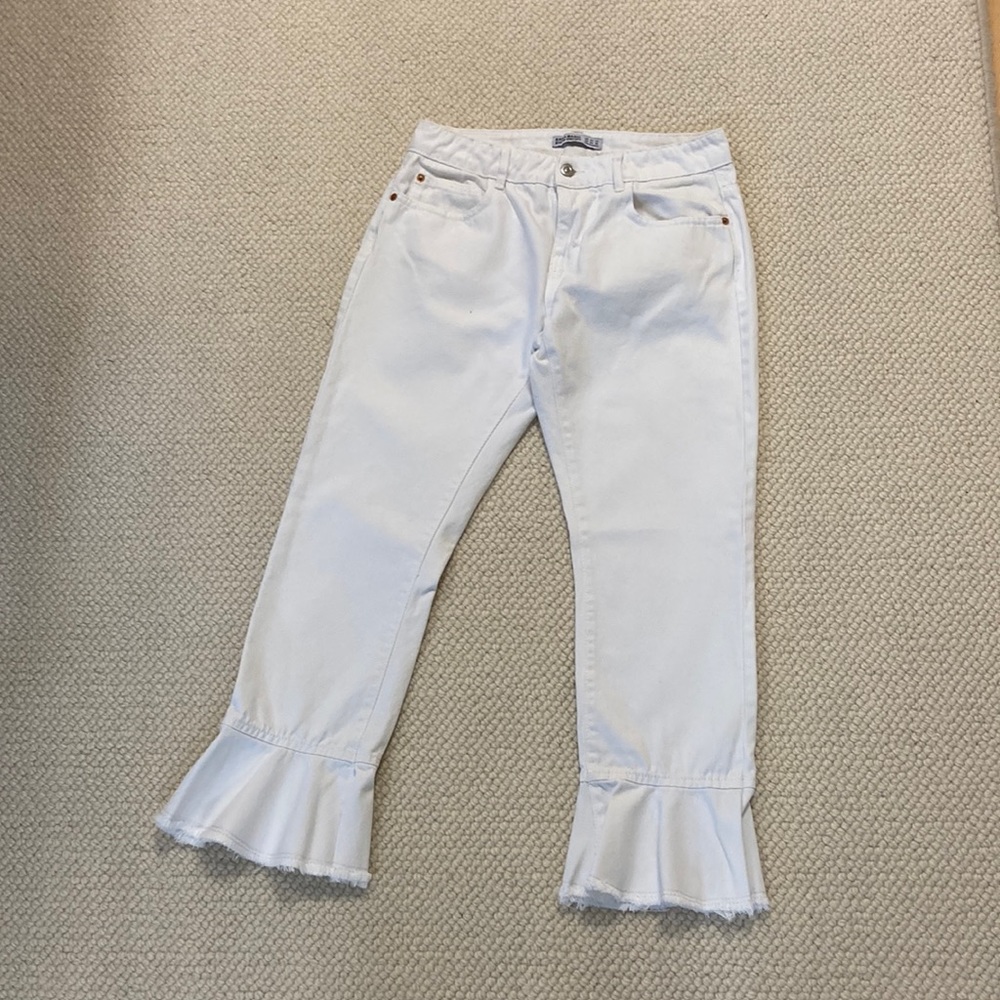 Zara Basic Denim white jeans